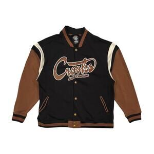 ★ Crooks and Castles Brown & Black Varsity Jacket ★